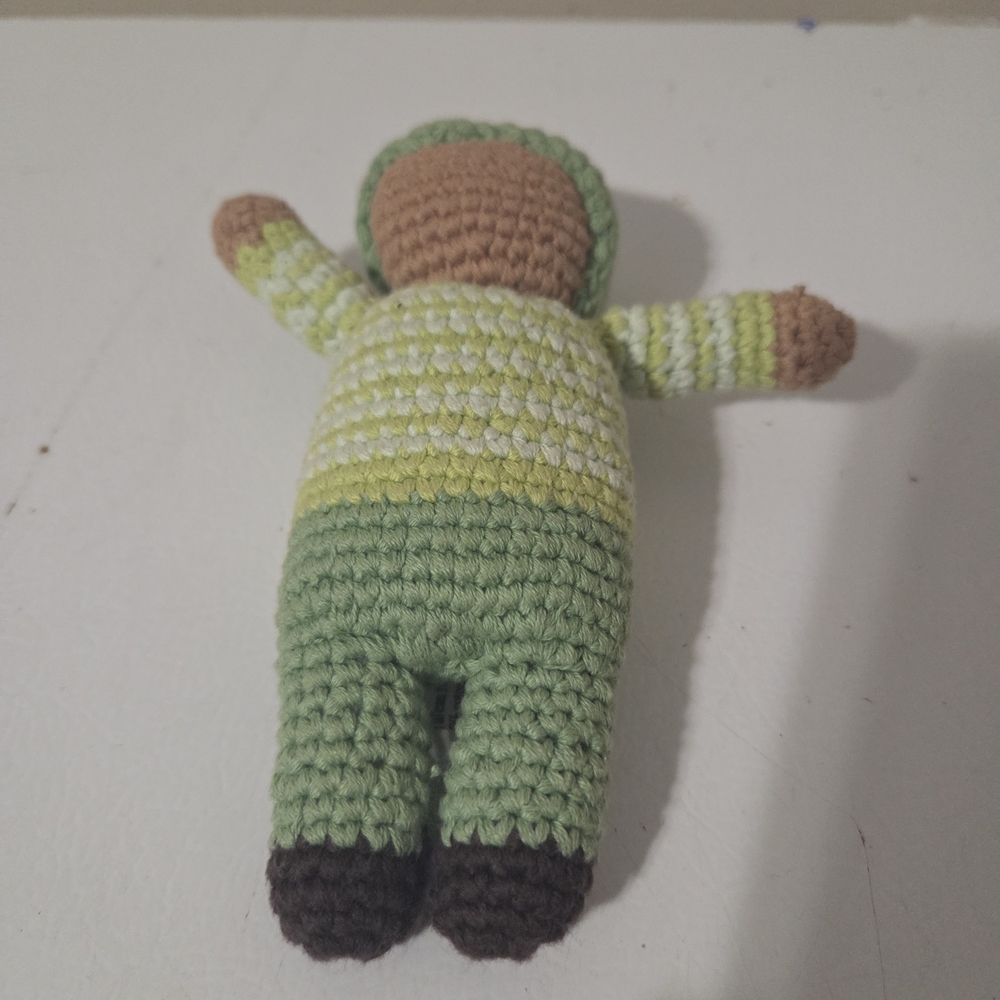 Pebble Pixie Rattle Green Plush Toy - Picture 2 of 7